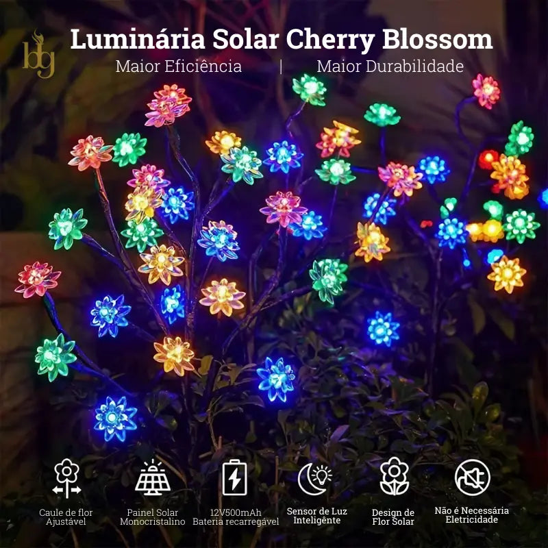 Luminária Solar para Jardim Cherry Blossom Bigstock